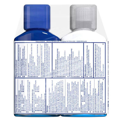 Mucinex Max Strength Cold & Flu Medicine, Day & Night Liquid 2 x 6oz
