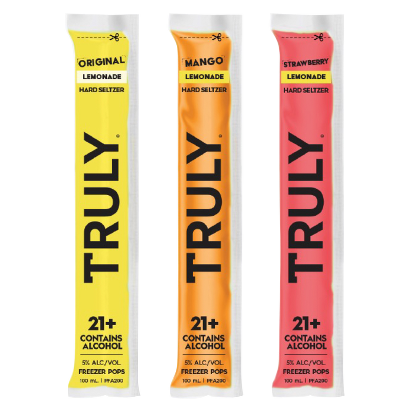 TRULY Hard Seltzer Lemonade Iced Pops 12pk 100ml Sleeve 5.0% ABV