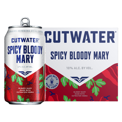 Cutwater Spicy Bloody Mary Vodka 4pk 12oz Can 10% ABV