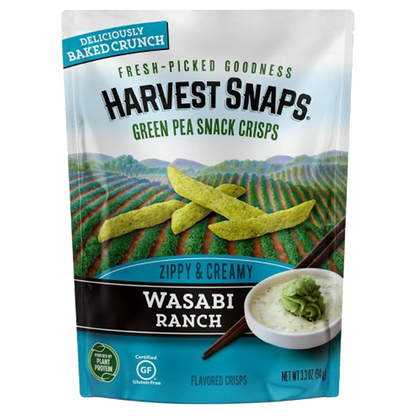 Harvest Snaps Wasabi Ranch Green Pea Crisps 3.3oz