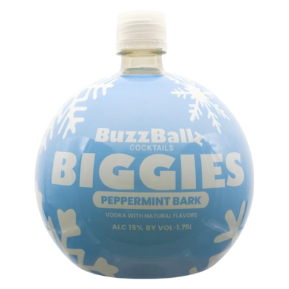 BuzzBallz Biggies Peppermint Bark Snowglobe 1.75L