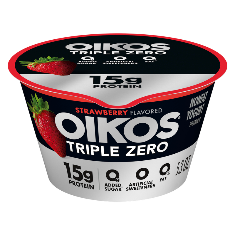 Oikos Triple Zero Strawberry Yogurt - 5.3oz