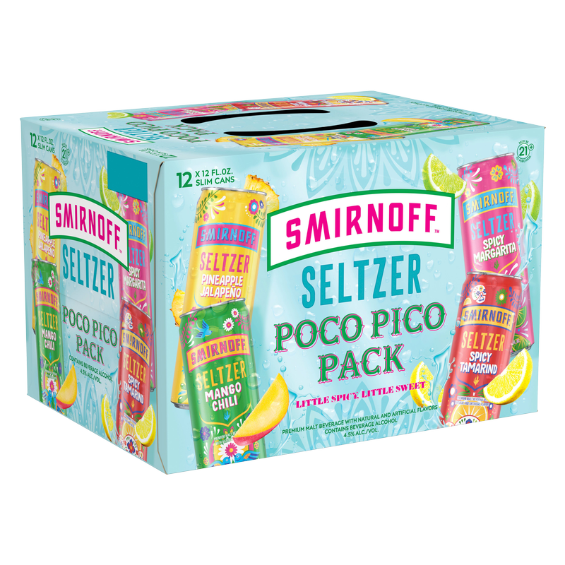 Smirnoff Spiked Seltzer Poco Pico Variety Pack 12pk 12oz Cans