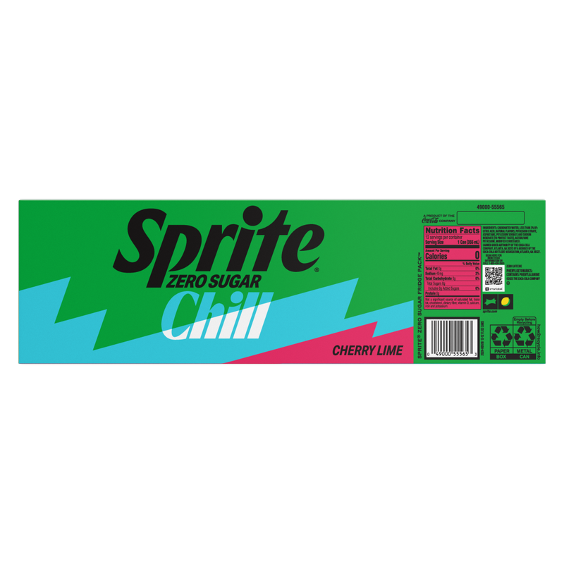 Sprite Chill Cherry Lime Zero Sugar 12pk 12oz Can
