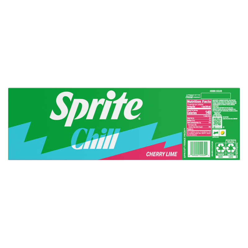 Sprite Chill Cherry Lime 12pk 12oz Can