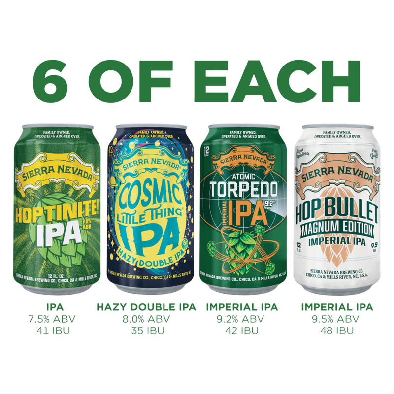 Sierra Nevada Heavy Hitters IPA Pack 24pk 12oz Cans