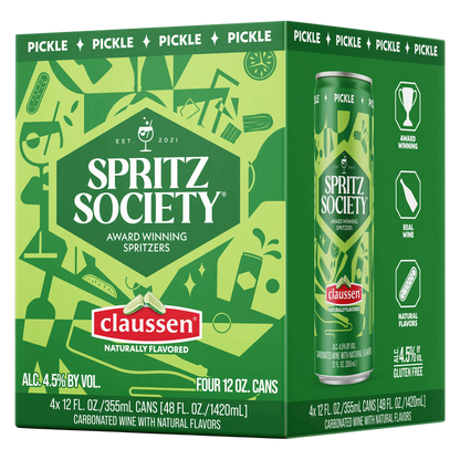SBV DRINK  Spritz Society Pickle Spritzer 4pk 12oz Cans 4.5% ABV - Spritz