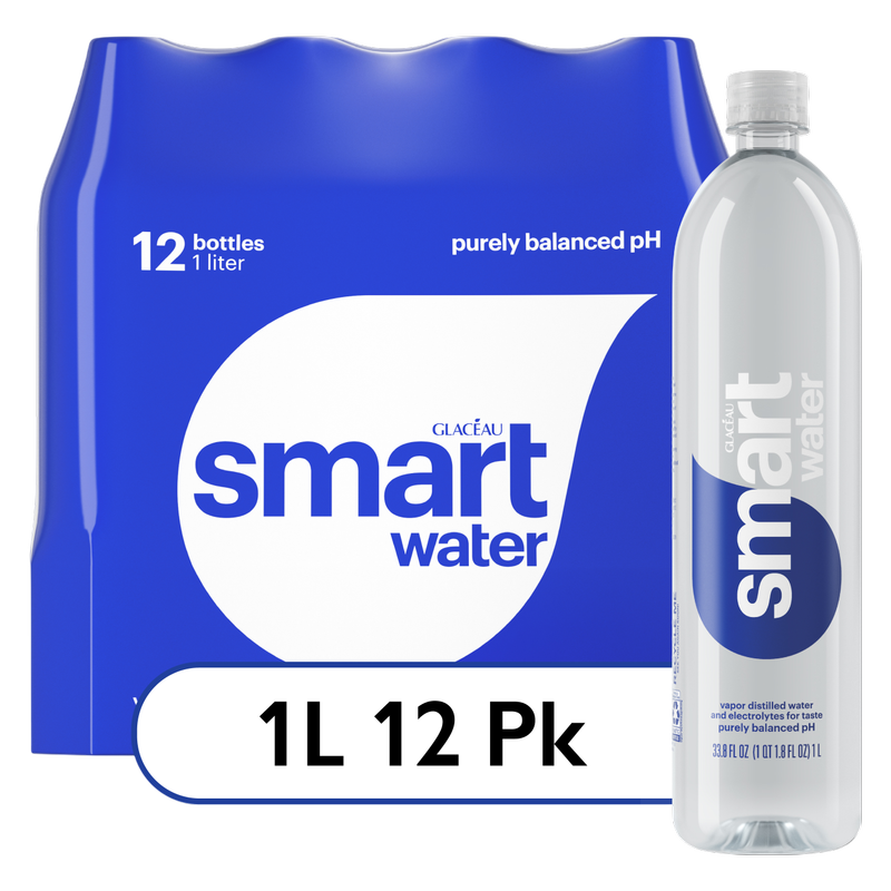 smartwater 12pk 1L Btl - Smartwater – BevMo!