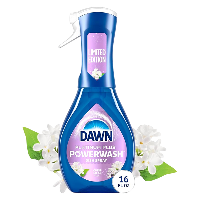 Dawn Powerwash Spray, Dish Soap, Dishwashing Liquid, Crisp Lilac, 1 Starter Kit, 16 Fl Oz