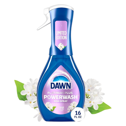 Dawn Powerwash Spray, Dish Soap, Dishwashing Liquid, Crisp Lilac, 1 Starter Kit, 16 Fl Oz