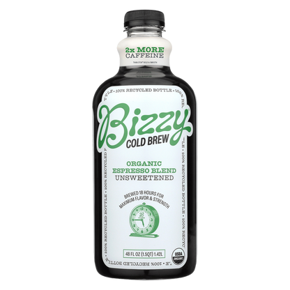 Bizzy Organic Espresso Blend Cold Brew Coffee 48oz Btl