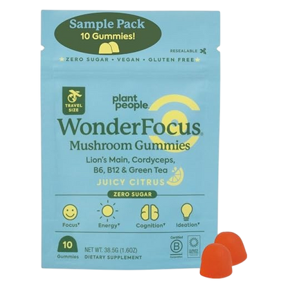 Plant People Wonderfocus Mushroom Gummies, 10ct