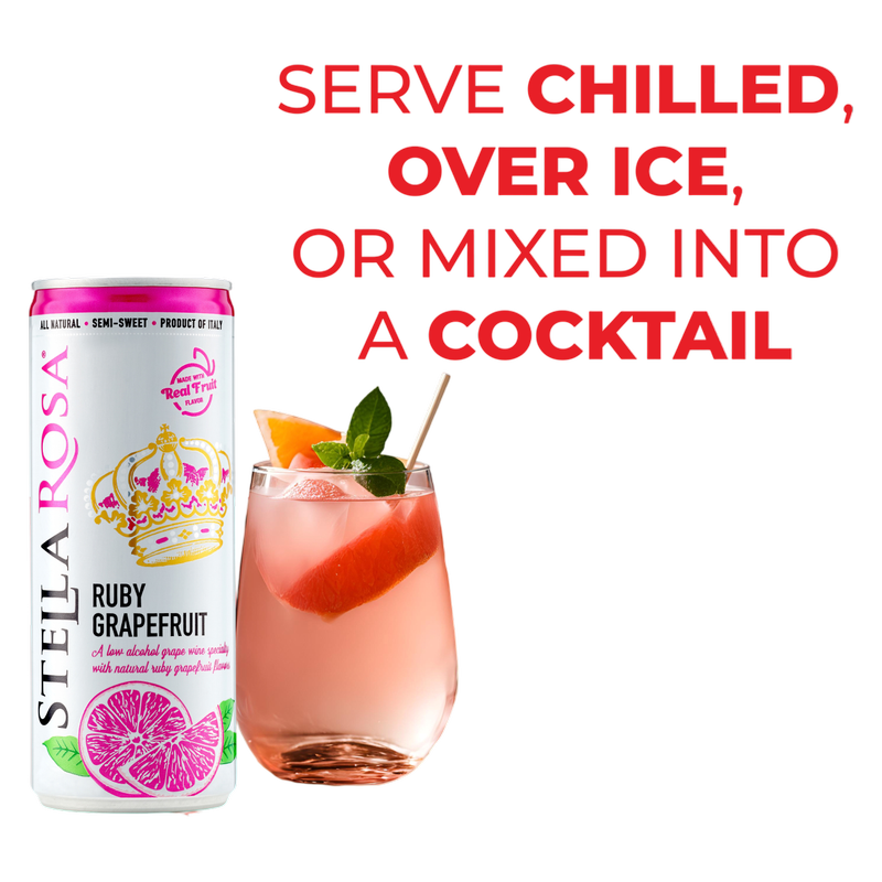Stella Rosa Ruby Rose Grapefruit Semi-Sweet Rose Wine 2Pk/250 ml