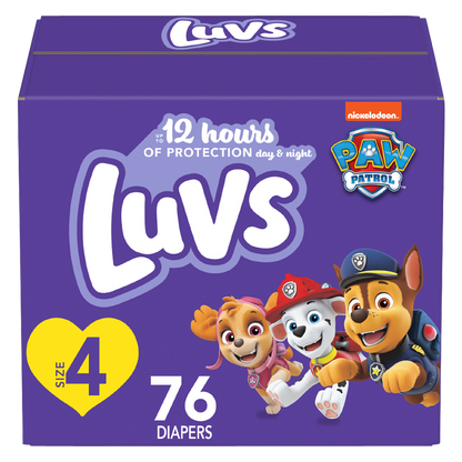 Luvs Size 4 Family Pack 76 ct