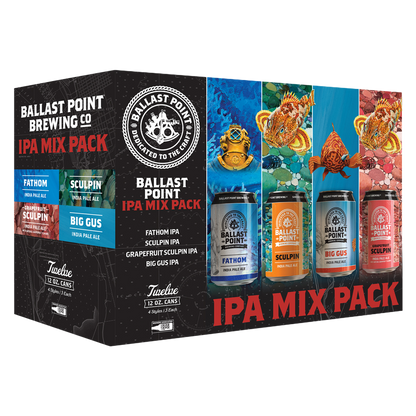 Ballast Point IPA Variety 12pk 12oz Btl 7.0% ABV