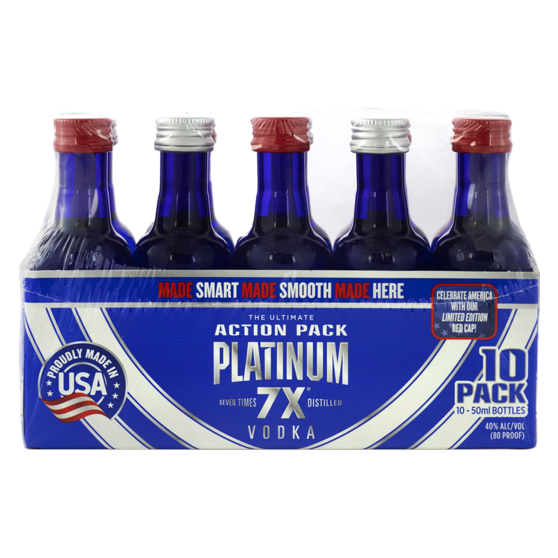 Platinum 7X Vodka 10pk 50ml Btl (80 Proof)