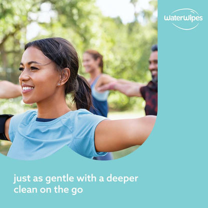 WaterWipes Sensitive+ On The Go Wipes, 3-In-1 Cleans, Cares, Protects, 99.9% Water, Unscented & Hypoallergenic Wet Wipes, 28 Count (1 Pack)