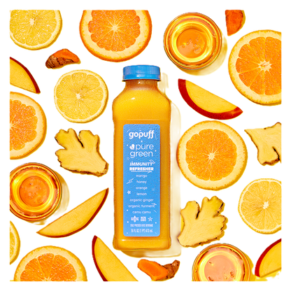 Gopuff x Pure Green Immunity Juice Refresher 16 oz