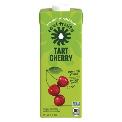 REVL Fruits 100% Tart Cherry Juice 32oz Carton - REVL Fruits – BevMo!