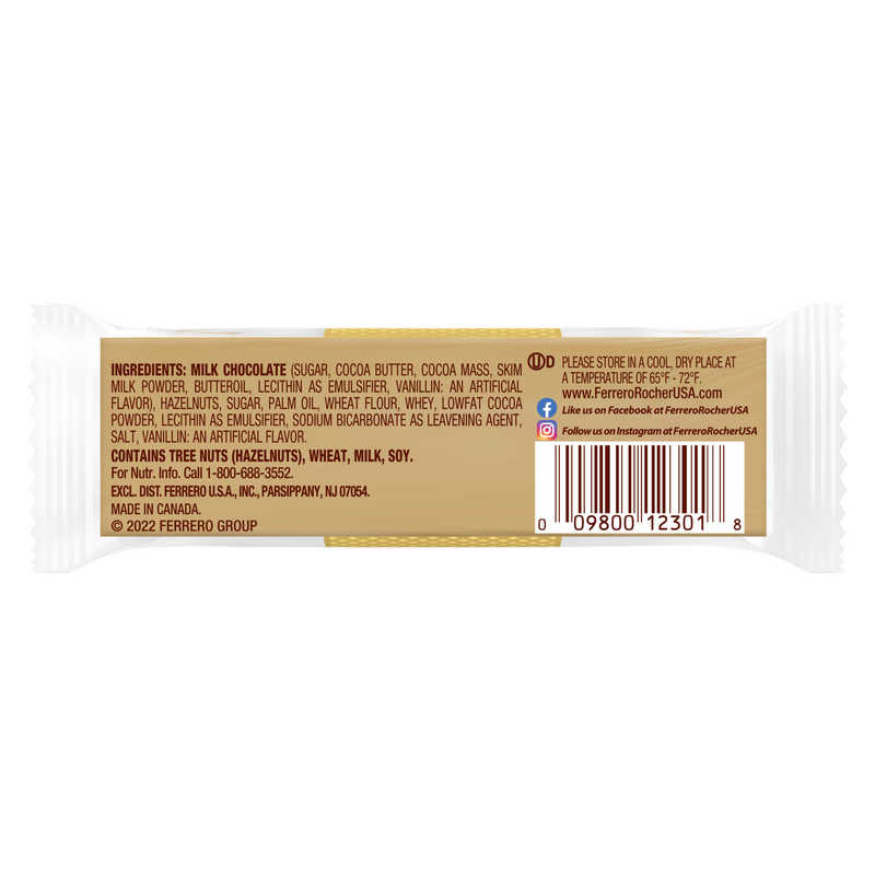 Ferrero Rocher Hazelnut Chocolate Candy 1.3oz