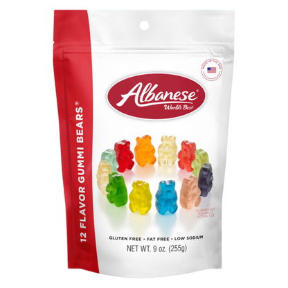 Albanese World's Best 12 Flavor Gummi Bears, 9 oz