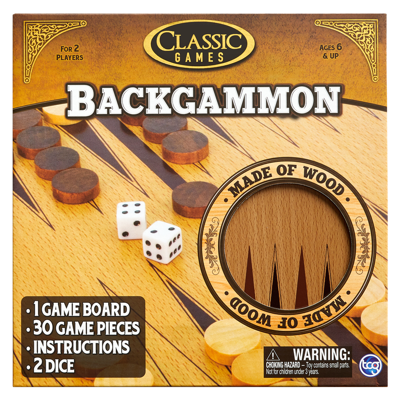 Classic Games Wood Backgammon Set - Classic Games – BevMo!