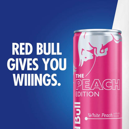 Red Bull Peach Edition White Peach Energy Drink 12oz Can