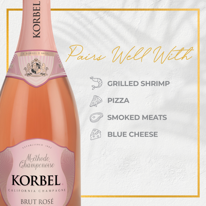 Korbel Brut Rose California Champagne 750ml - Korbel – BevMo!
