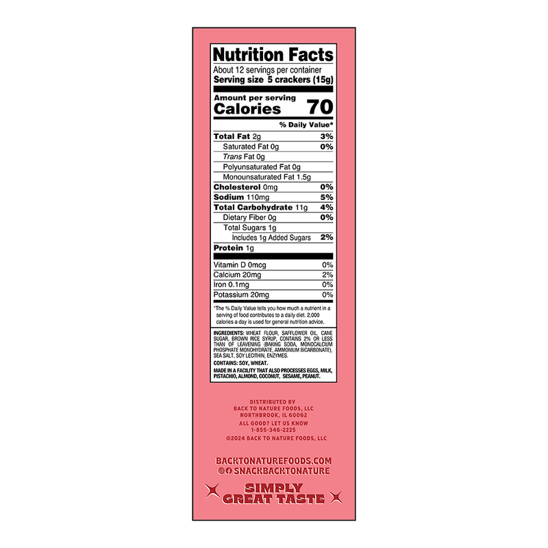 Back To Nature Crackers Classic Round , 6.5oz