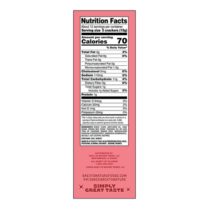 Back To Nature Crackers Classic Round , 6.5oz