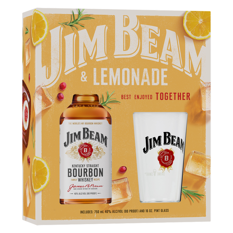 Jim Beam Bourbon Gift Set 750ml