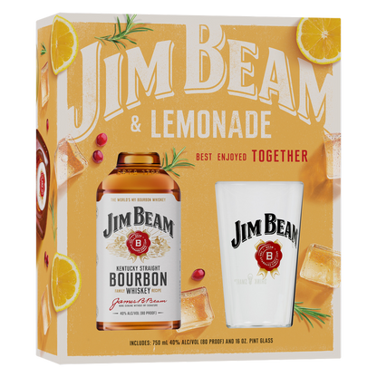 Jim Beam Bourbon Gift Set 750ml