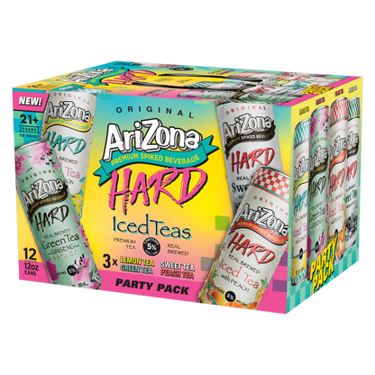 Arizona Hard Tea Party Pack 12pk 12oz Can 5.0% ABV