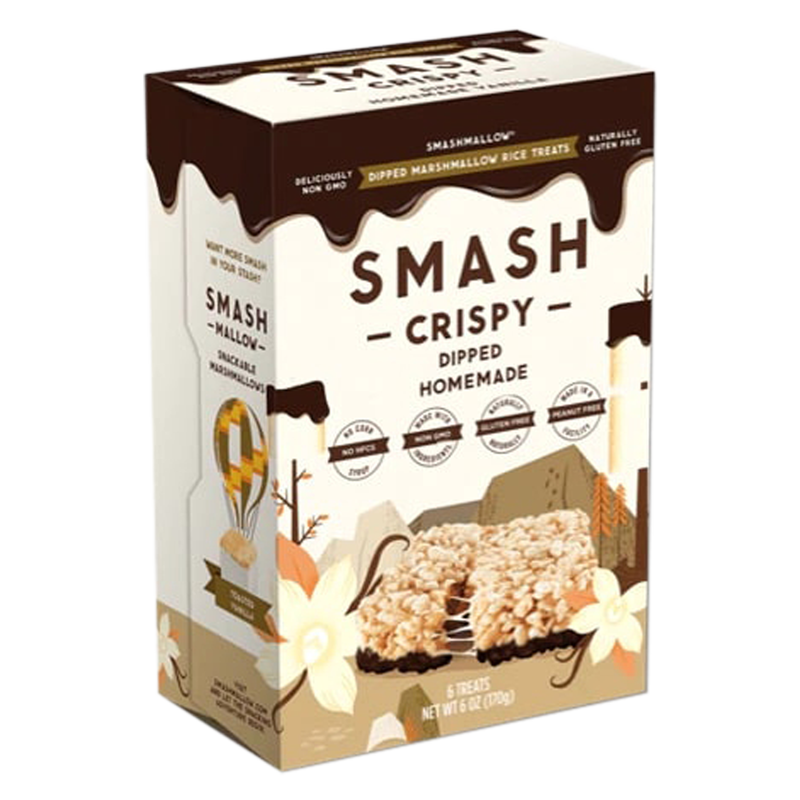 Smash Homemade Chocolate Dipped Marshmallow Rice Treats 6ct