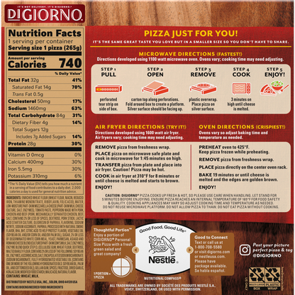 DiGiorno Frozen Traditional Crust Pepperoni Personal Pizza 6.5in 9.3oz