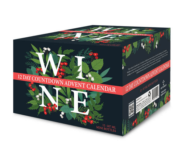 12 Days of Wine - Holiday Advent Calendar 12pk 187ml - 12 Days of ...