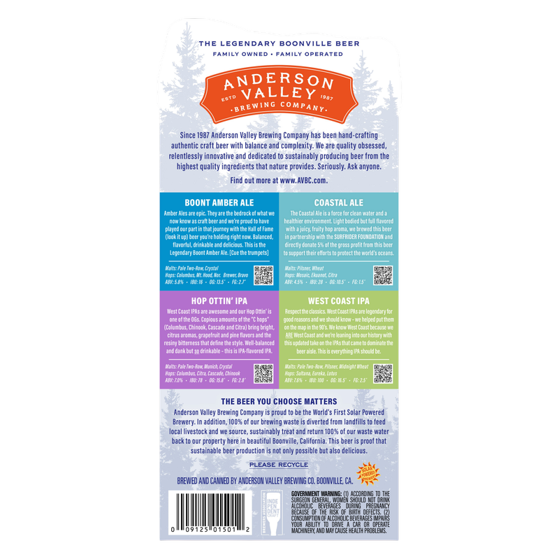 Anderson Valley Variety Pack 12pk 12oz Can