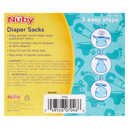 Nuby Diaper Sacks 50ct