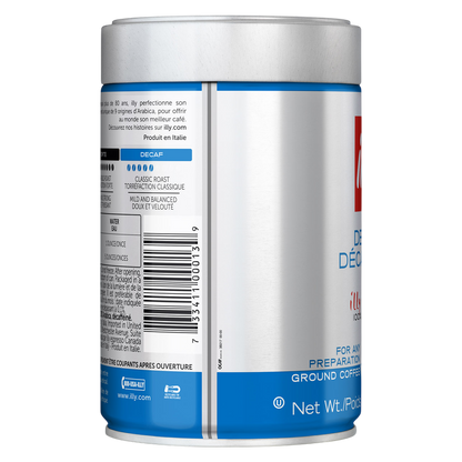 Illy Decaf Ground Espresso Coffee 8.8oz Can
