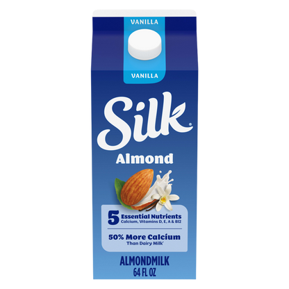 Silk Vanilla Almond Milk 1/2 Gallon