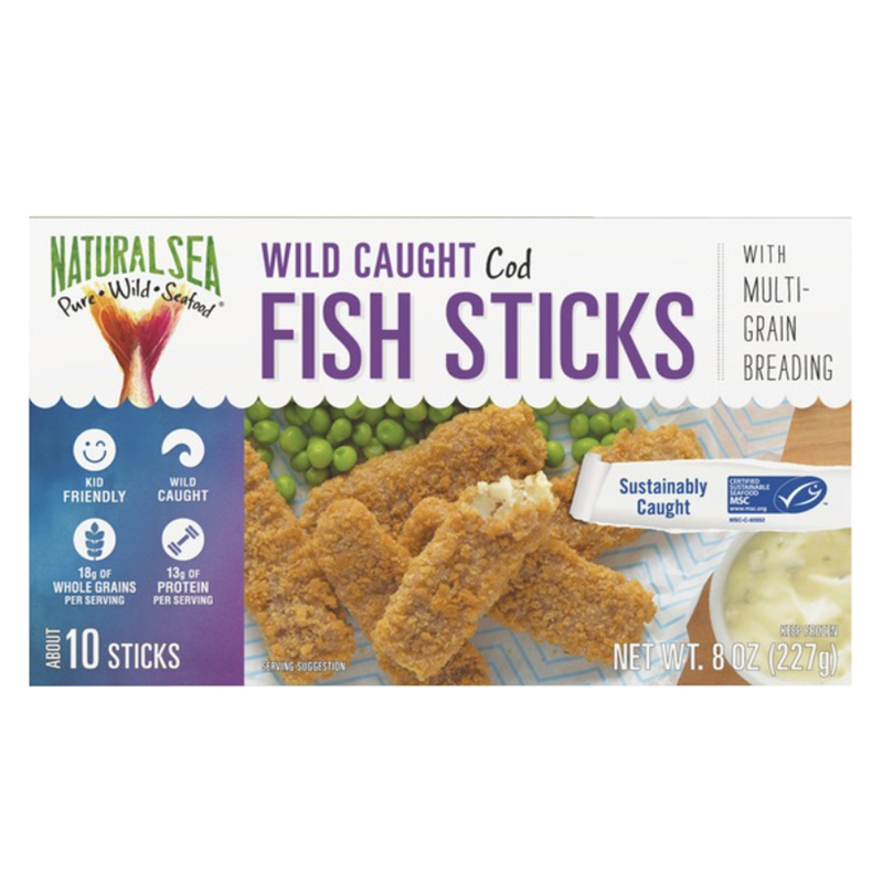 Natural Sea Frozen Wild Caught Cod Breaded Fish Sticks 8oz - BevMo ...