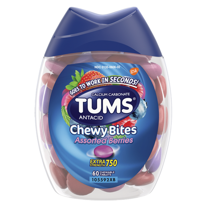 Tums Chewy Bites Assorted Berries 60ct