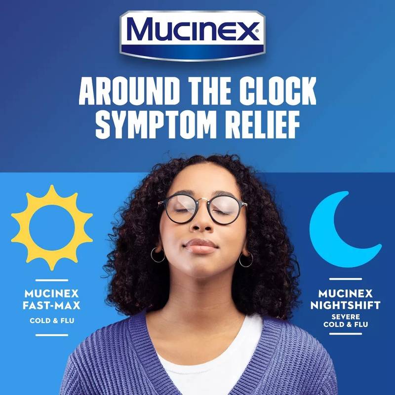 Mucinex Max Strength Cold & Flu Medicine, Day & Night Liquid 2 x 6oz