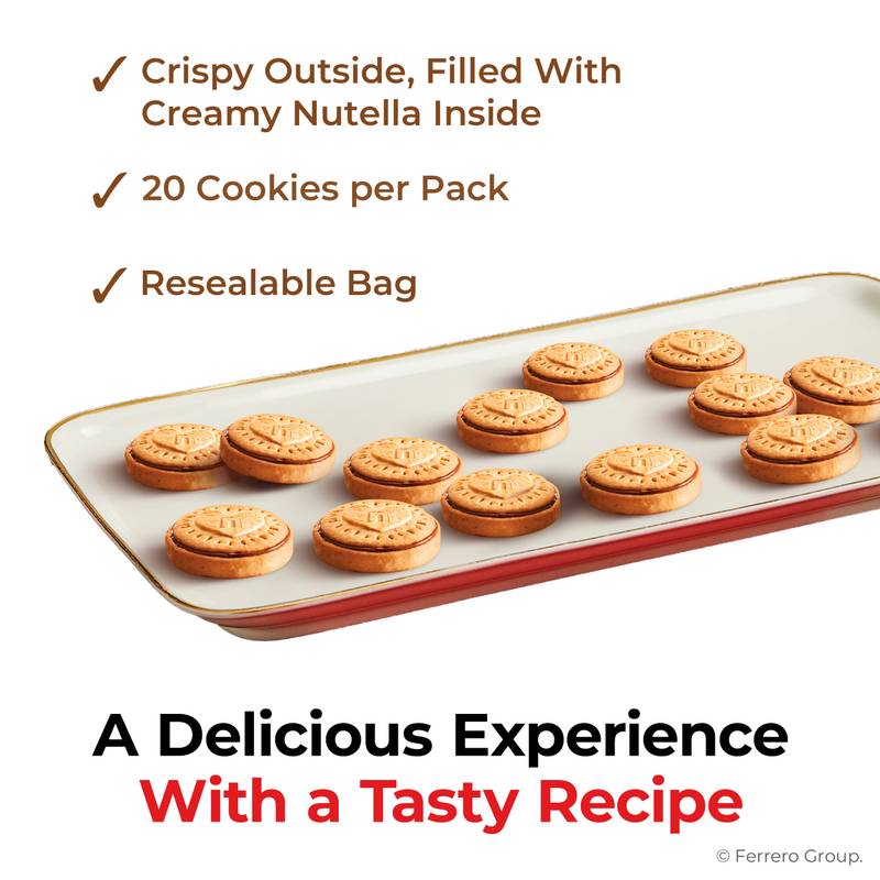 Nutella Biscuits Cookies Fillled with Hazelnut Spread, 9.7 oz