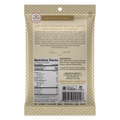 Aufschnitt Kosher Beef Jerky Original, 2oz