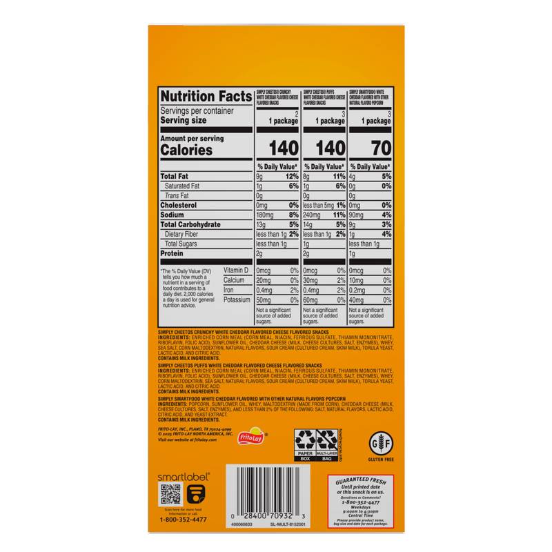 Frito Lay Snacks Simply Variety Pack, 8.87oz