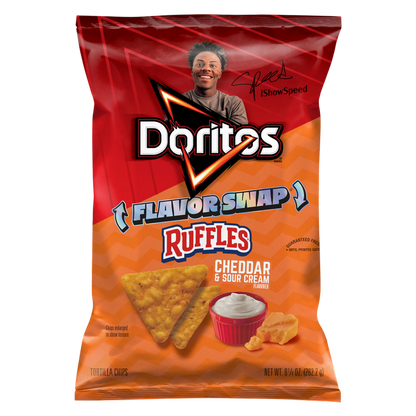 Doritos Tortilla Chips Ruffles Cheddar & Sour Cream, 9.25oz