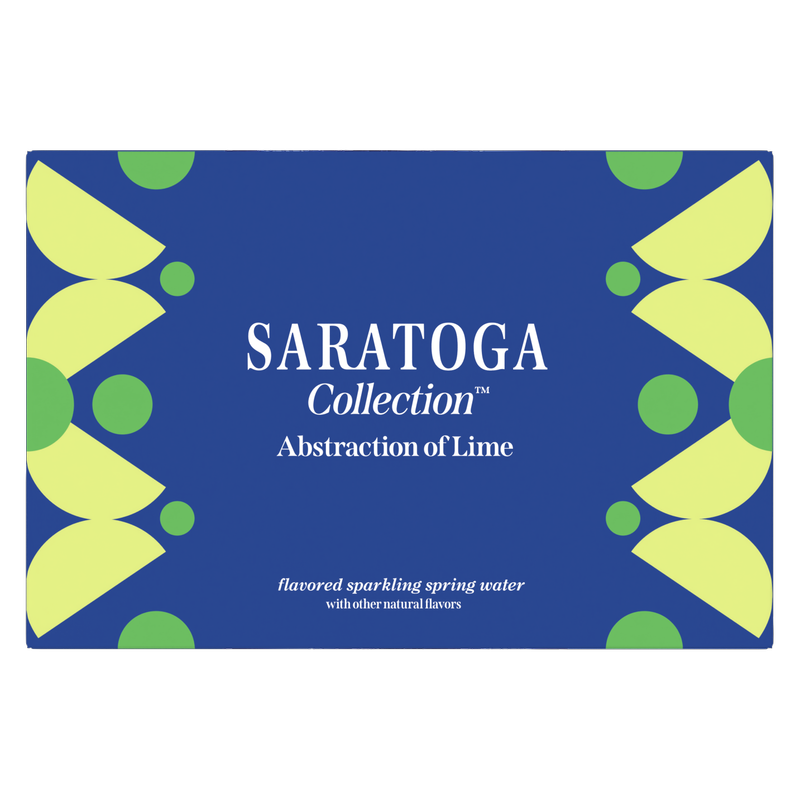 Saratoga Collection Abstraction of Lime Flavored Sparkling Spring Water, 12 fl oz, 6 Pack Cans