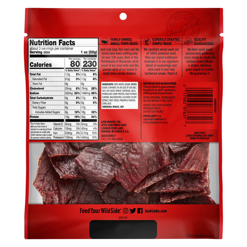 Jack Link's Original Beef Jerky 2.85oz