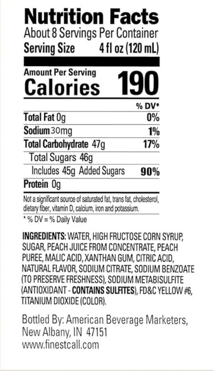 Finest Call Peach Puree 1 Liter
